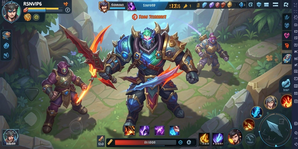 Tampilan gameplay mendebarkan RSNVIP6 dengan aksi tim bertarung.