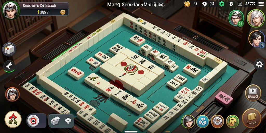 Screenshot gameplay SR877 yang menampilkan permainan Mahjong yang menarik.